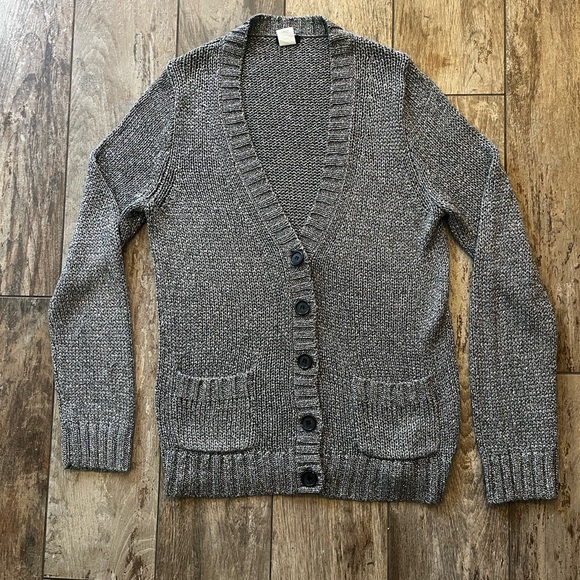 J. Crew metallic silver gray cardigan - Picture 6 of 6